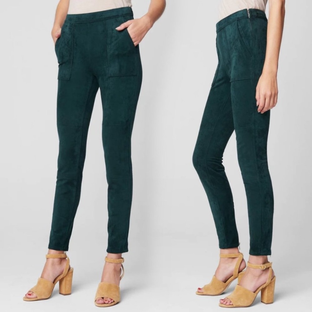 Blank NYC | Faux Suede Ankle Skinny Pants | Ankle Zip | Emerald | 27